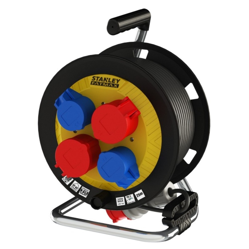 Rallonge avec bobine Stanley SXECFM2EWSE; 25 m; 5x1,5 mm²