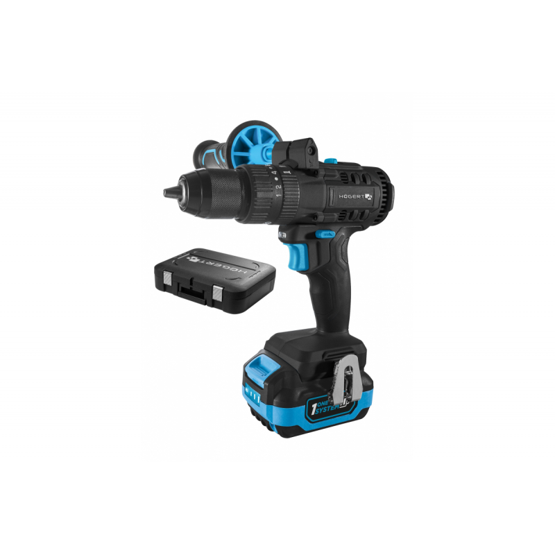 Perceuse à percussion sans fil Hogert HT2E247-B14PD; 18 V; 1x4,0 Ah accu.
