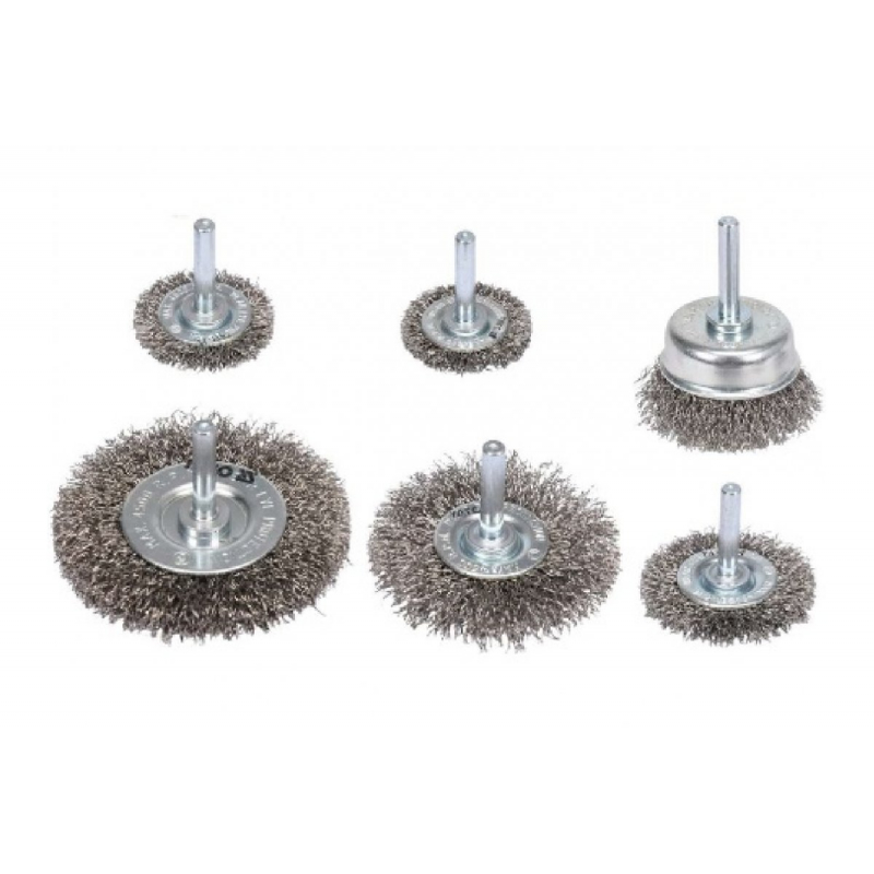 Ensemble de brosse métallique Hogert HT7D744; 6 unités