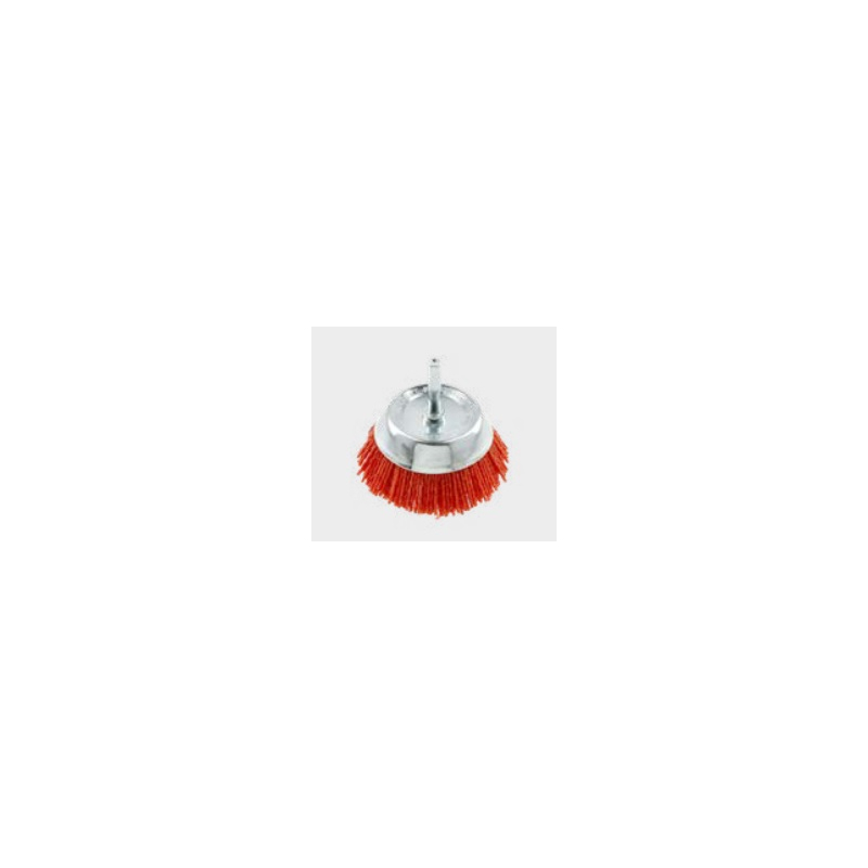 Brosse ronde en nylon Hogert HT7D746; 75 mm