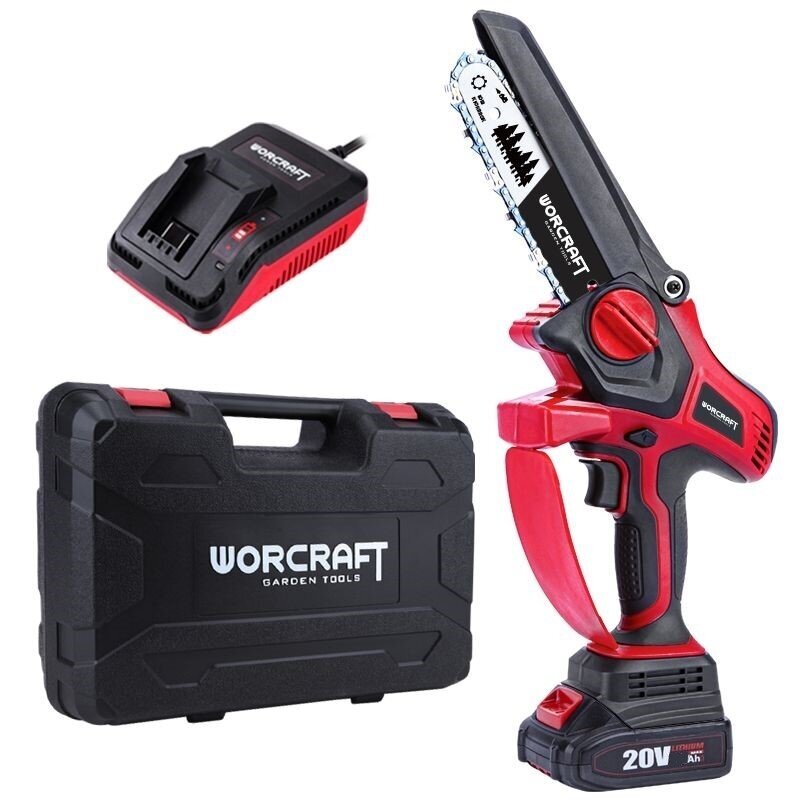 Tronçonneuse de branches Worcraft CHSS20LiBPN; 20 V; 1x4,0 Ah accu .; barre de 15 cm + Valise