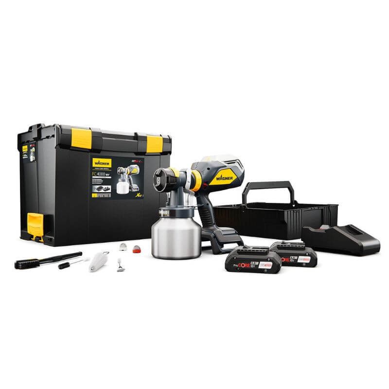 Pistolet à peinture Wagner FinishControl 4000 StandardSpray; 18 V; 2x4,0 Ah accu.