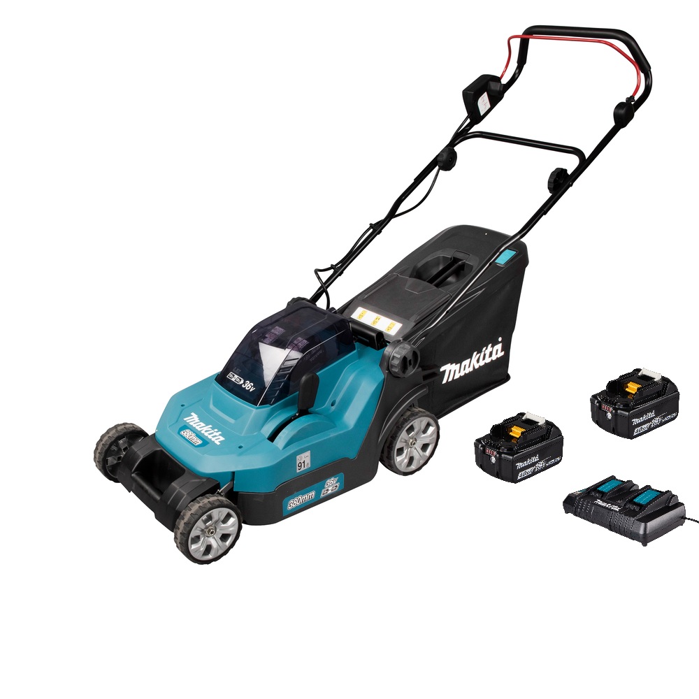 Faucheuse sans fil Makita DLM382PM2; 2x18 V; 2x4,0 Ah accu.