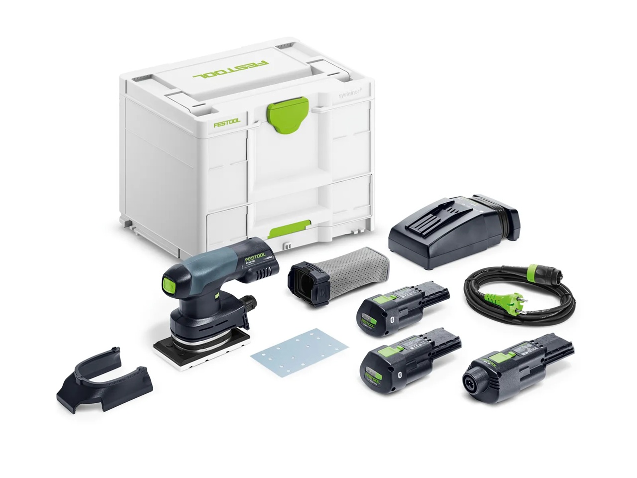Ponceuse orbitale Festool Rutscher RTSC 400 3,0 I-Set; 18 V; 2x3,0 Ah accu.