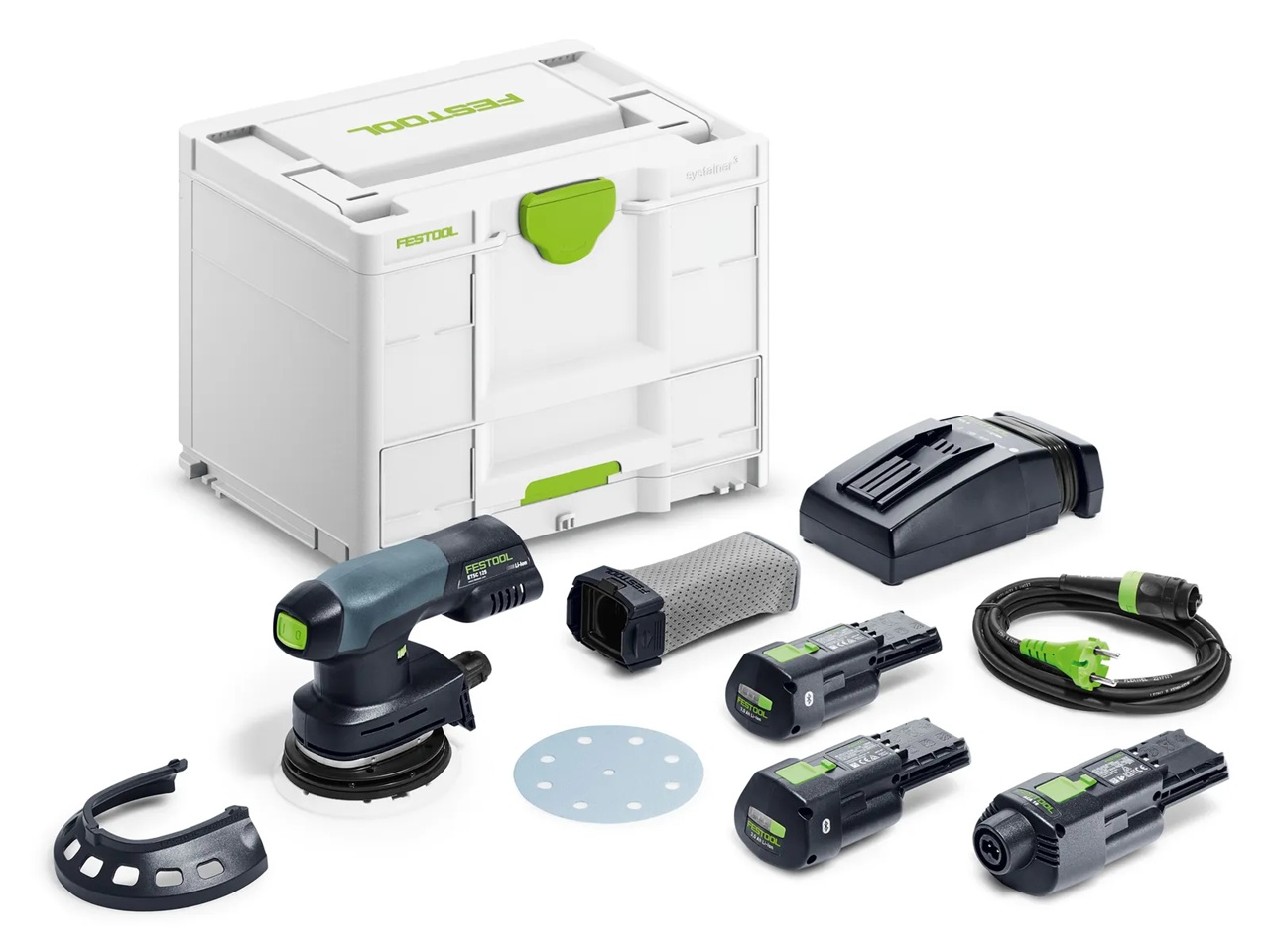 Ponceuse orbitale Festool ETSC 125 3,0 I-Set; 18 V; 2x3,0 Ah accu.