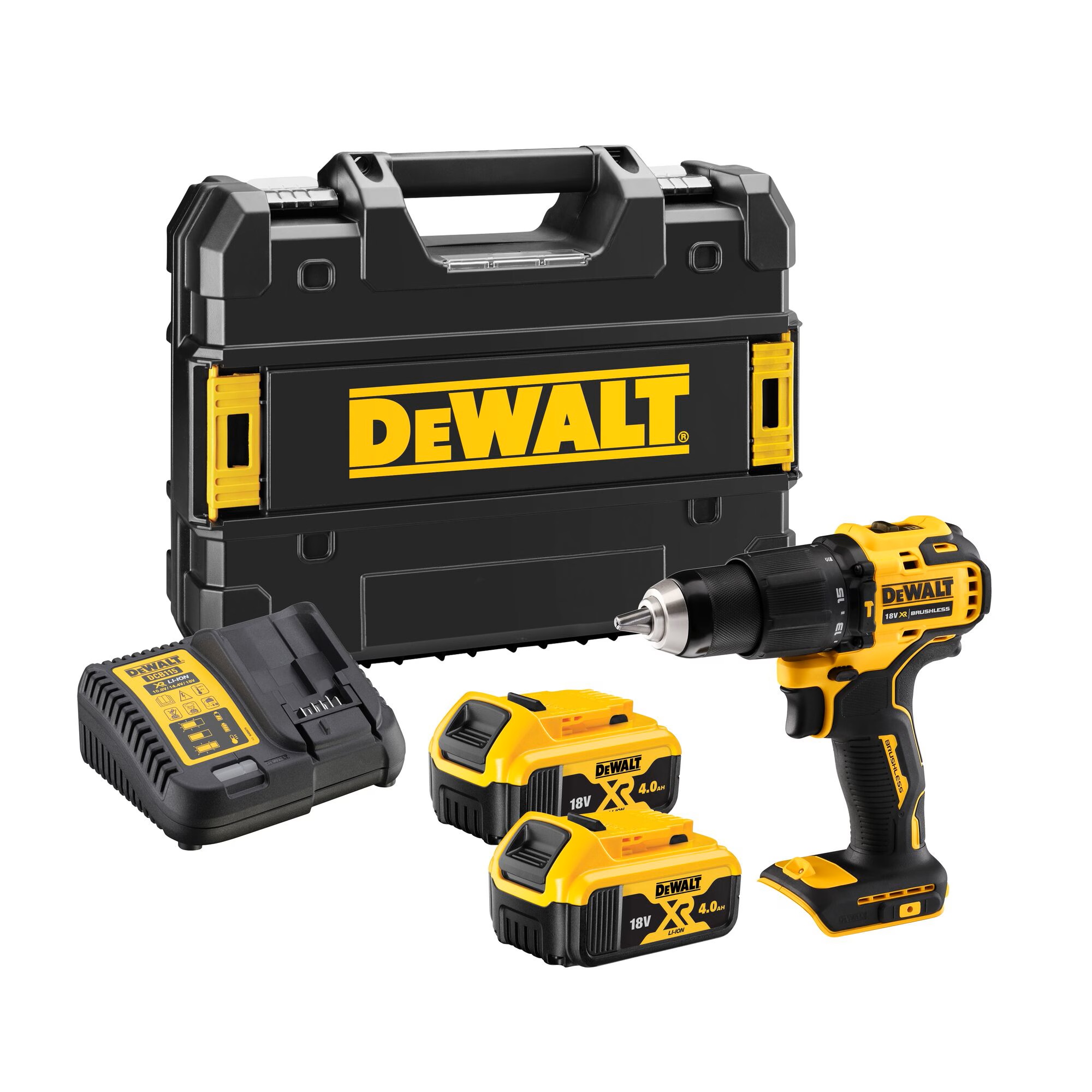 Perceuse à percussion sans fil DeWalt DCD709M2T; 18 V; 2x4,0 Ah accu.