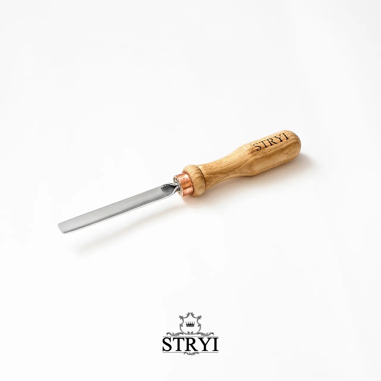 Burin droit STRYI Profi; 10 mm; pour la sculpture sur bois