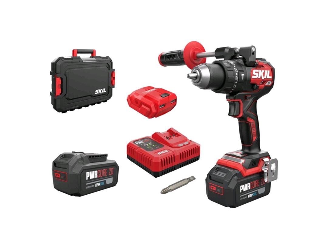 Perceuse à percussion sans fil Skil 3085XP; 20 V; 2x4,0 Ah accu.