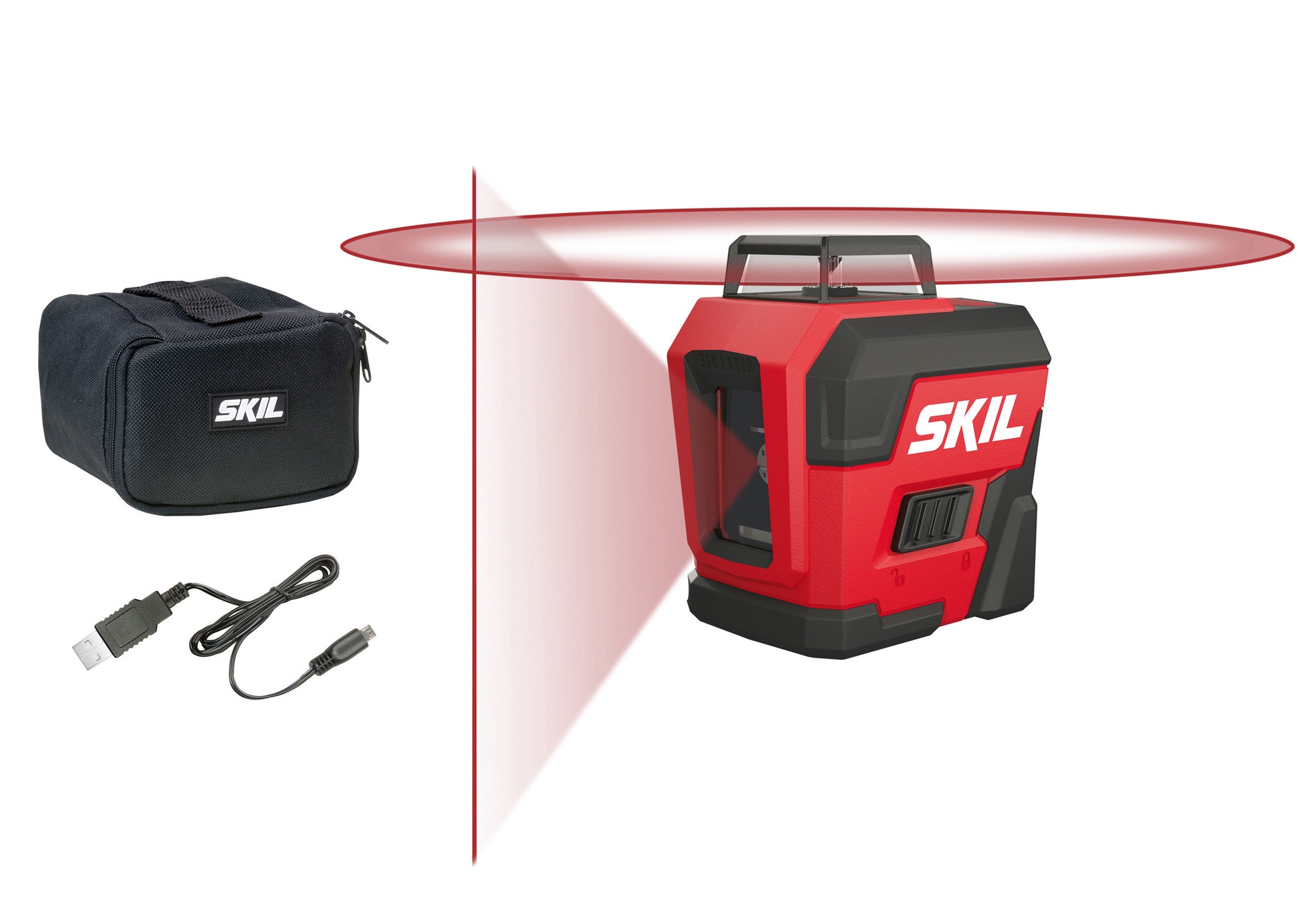 Niveau laser de ligne transversale Skil 1960 DA; 3,7 V; 1x1,2 Ah accu.