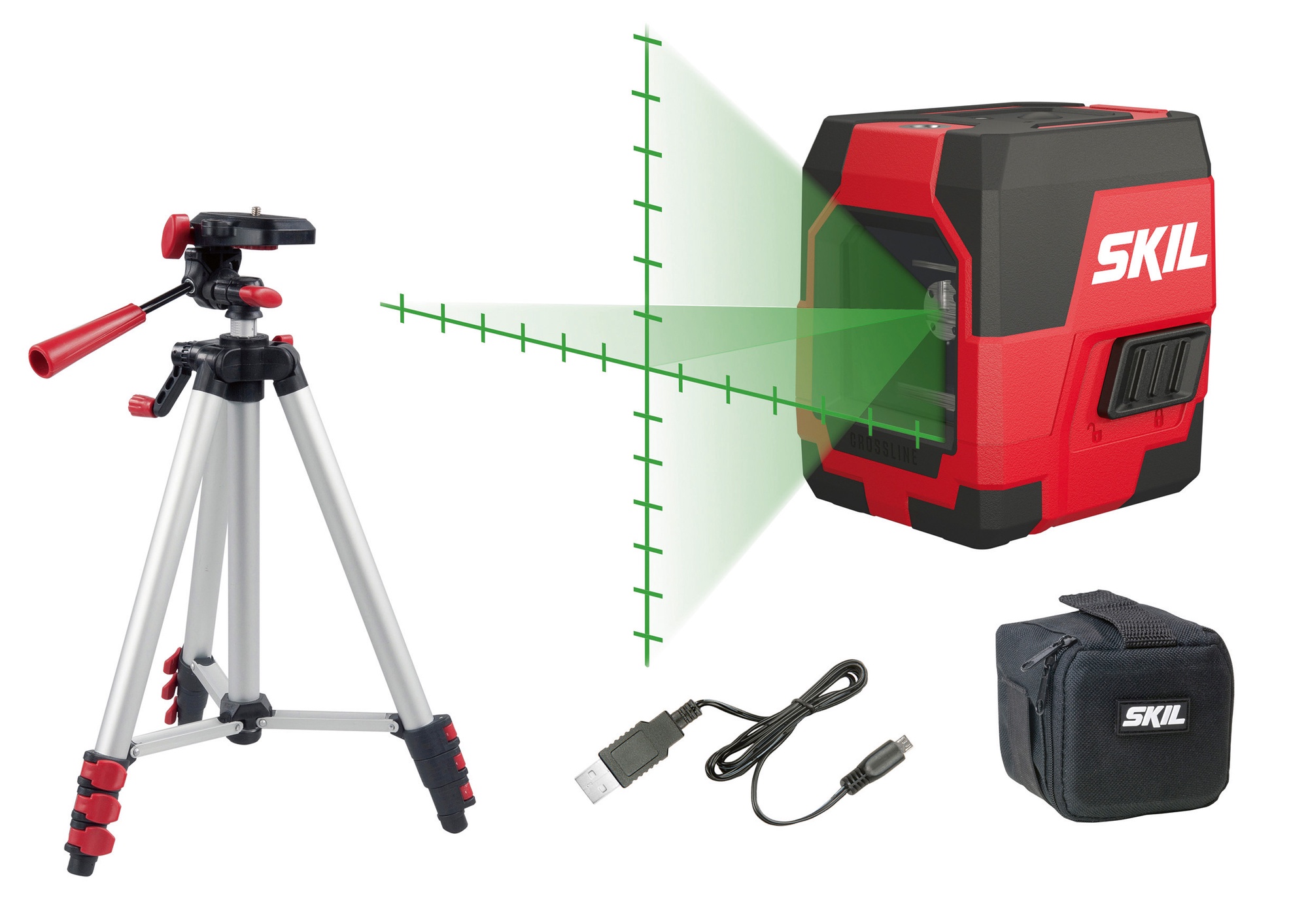Niveau laser de ligne transversale Skil 1911 DA; 3,7 V; 1x1,2 Ah accu.