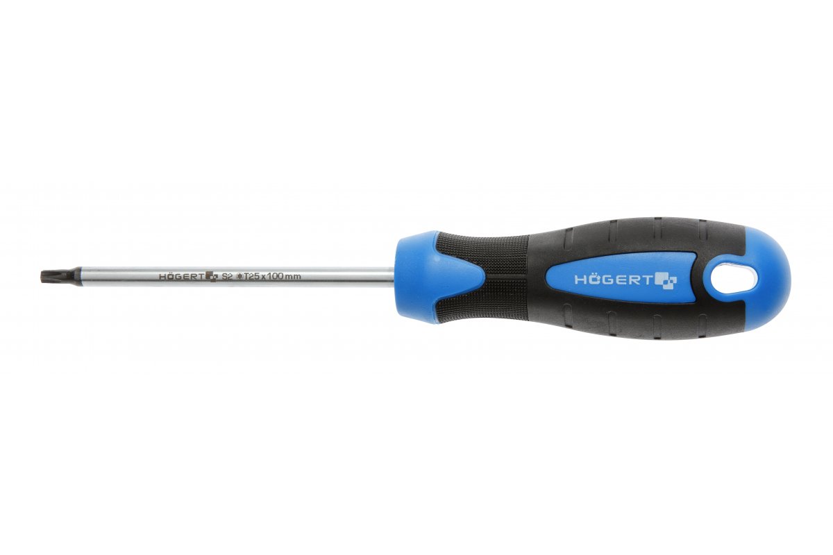 Tournevis manuel / ciseau Hogert HT1S057; T27; 100 mm; embout en forme d’étoile