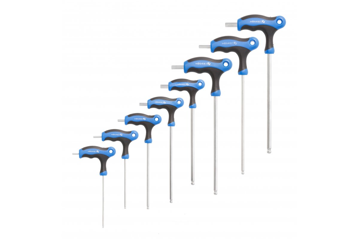 Clé hexagonale Hogert HT1W880; 8 unités