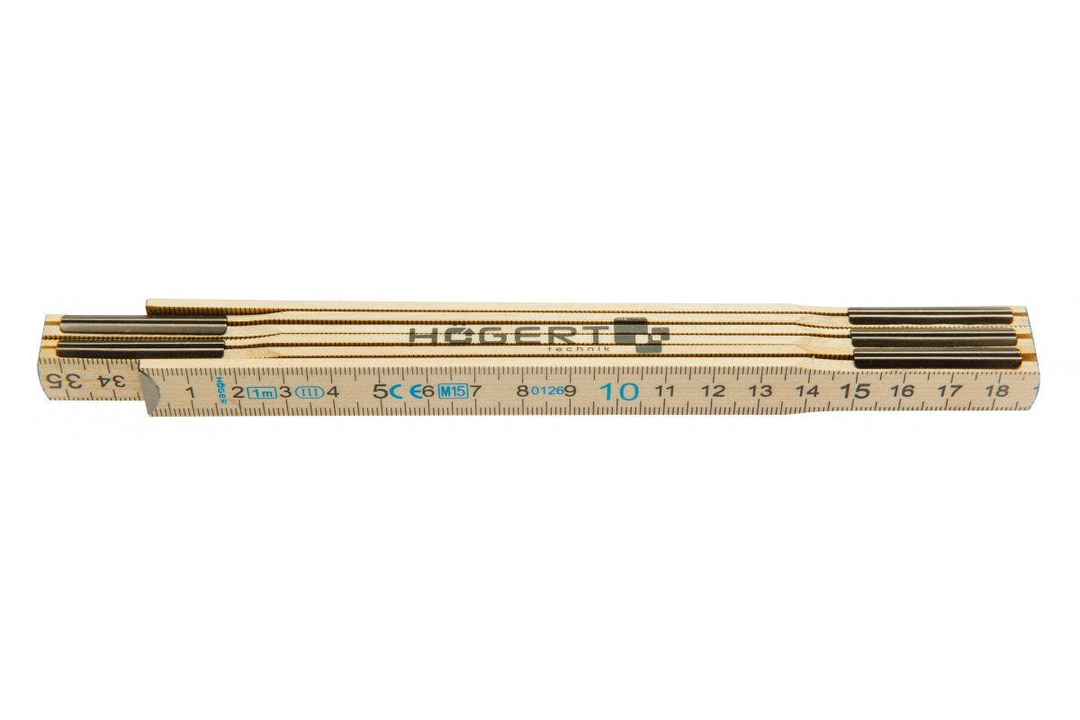 Règle pliante en bois Hogert HT4M261-D; 1 m