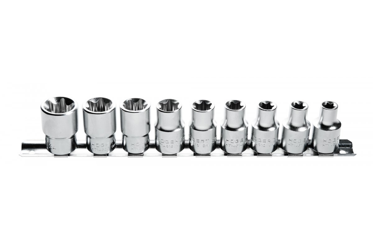 Jeu de douilles Hogert HT1A880; 10-24 mm; 9 unités