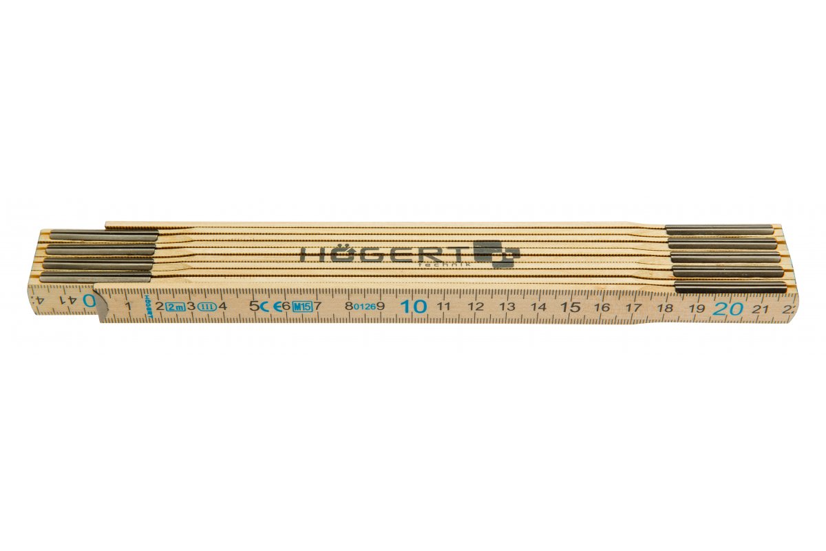 Règle pliante en bois Hogert HT4M262; 2 m