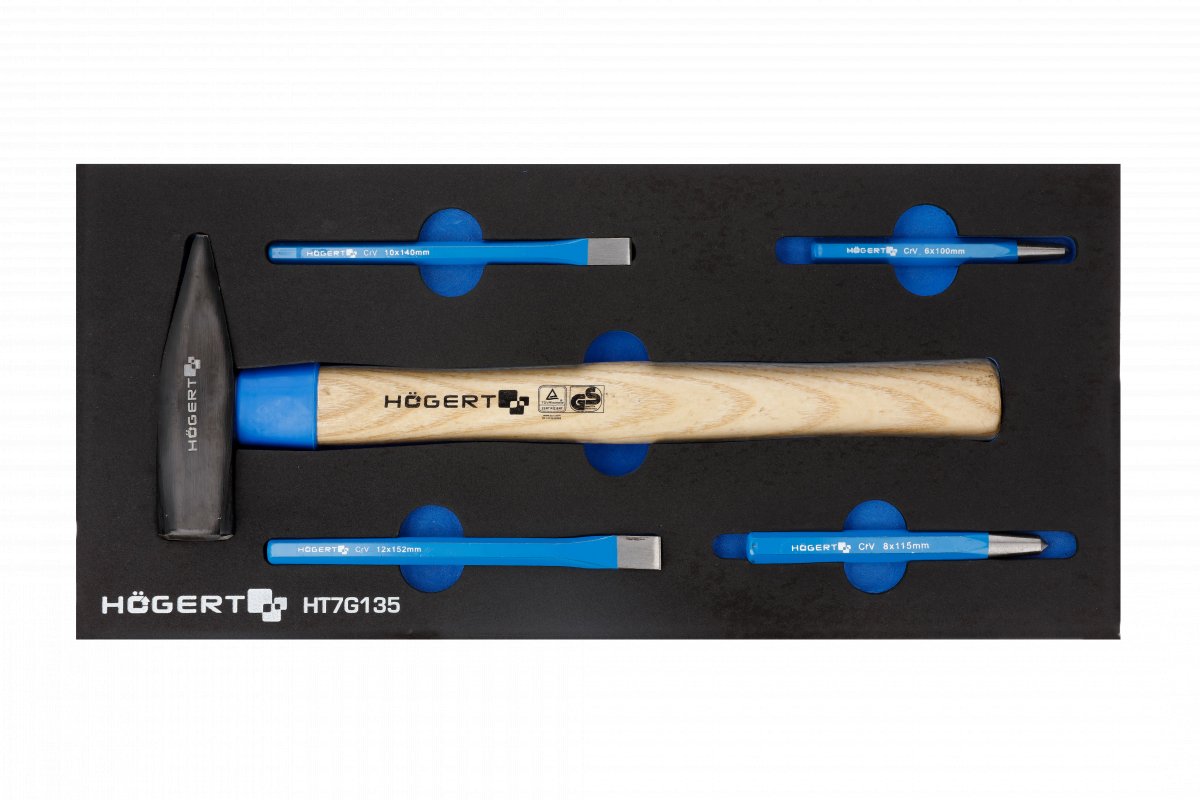 Ensemble d'outils Hogert HT7G135; 5 unités
