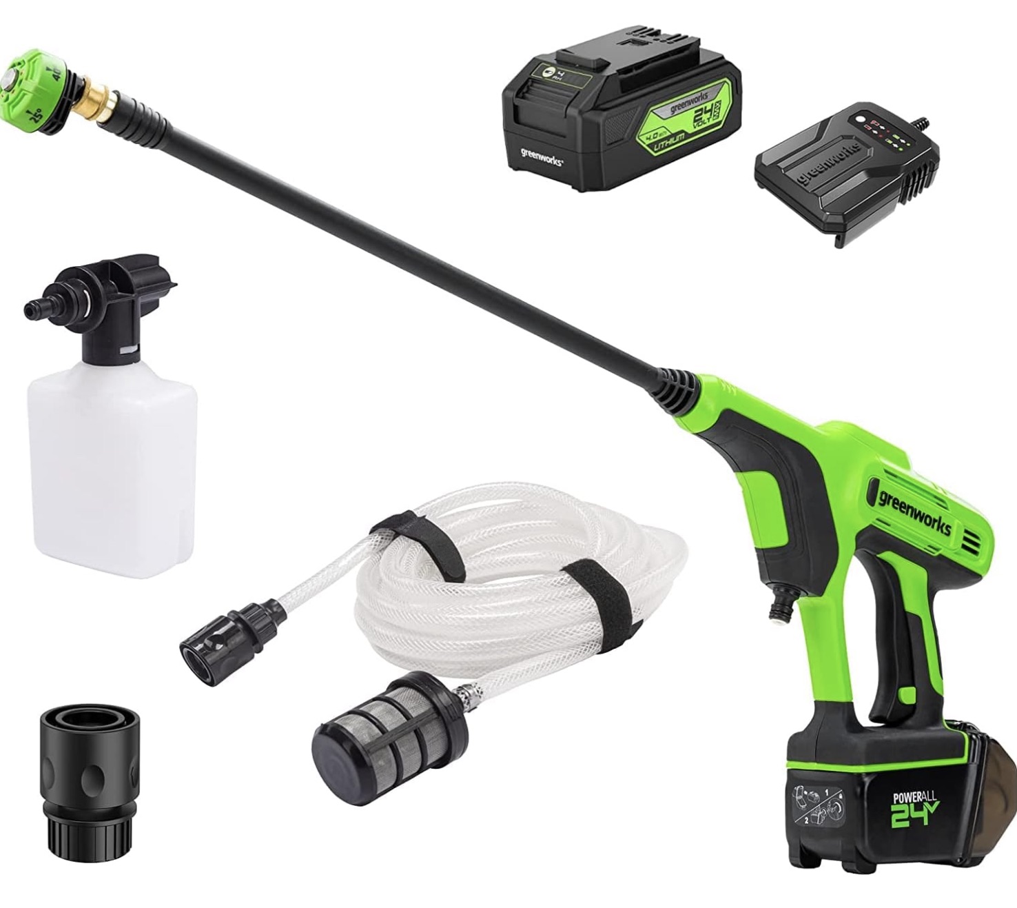 Équipement de nettoyage Greenworks G24PWK4; 24 V; 1x4,0 Ah accu.
