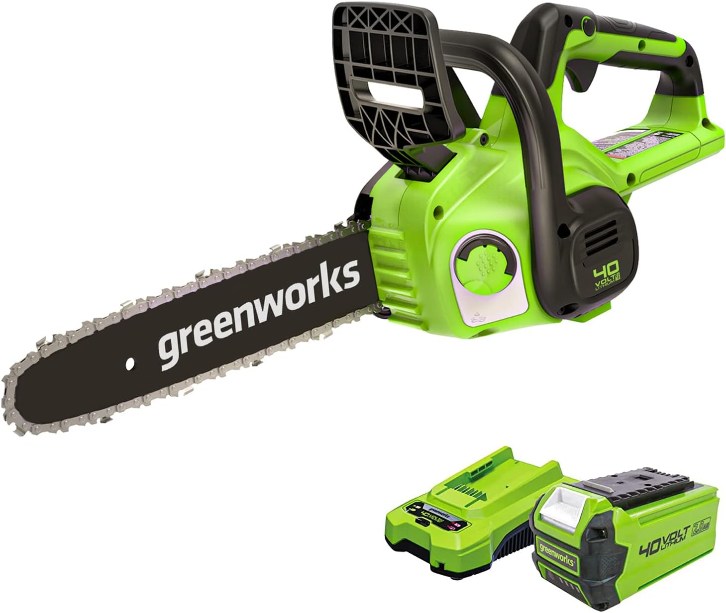 Tronçonneuse Greenworks&nbsp;G40CS30IIK2; 40 V; 1x2,0 Ah; 30 cm bande