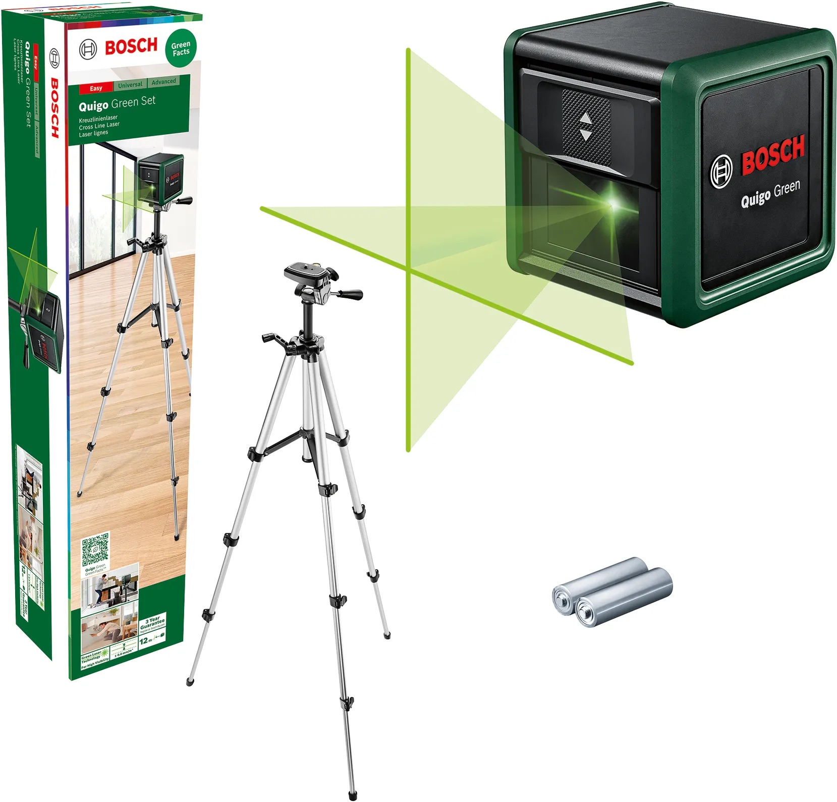 Niveau laser de ligne transversale Bosch Quigo Green
