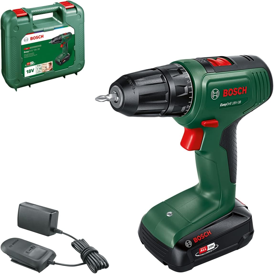 Perceuse Bosch EasyDrill 18V-38; 18 V; 1x2,0 Ah accu.