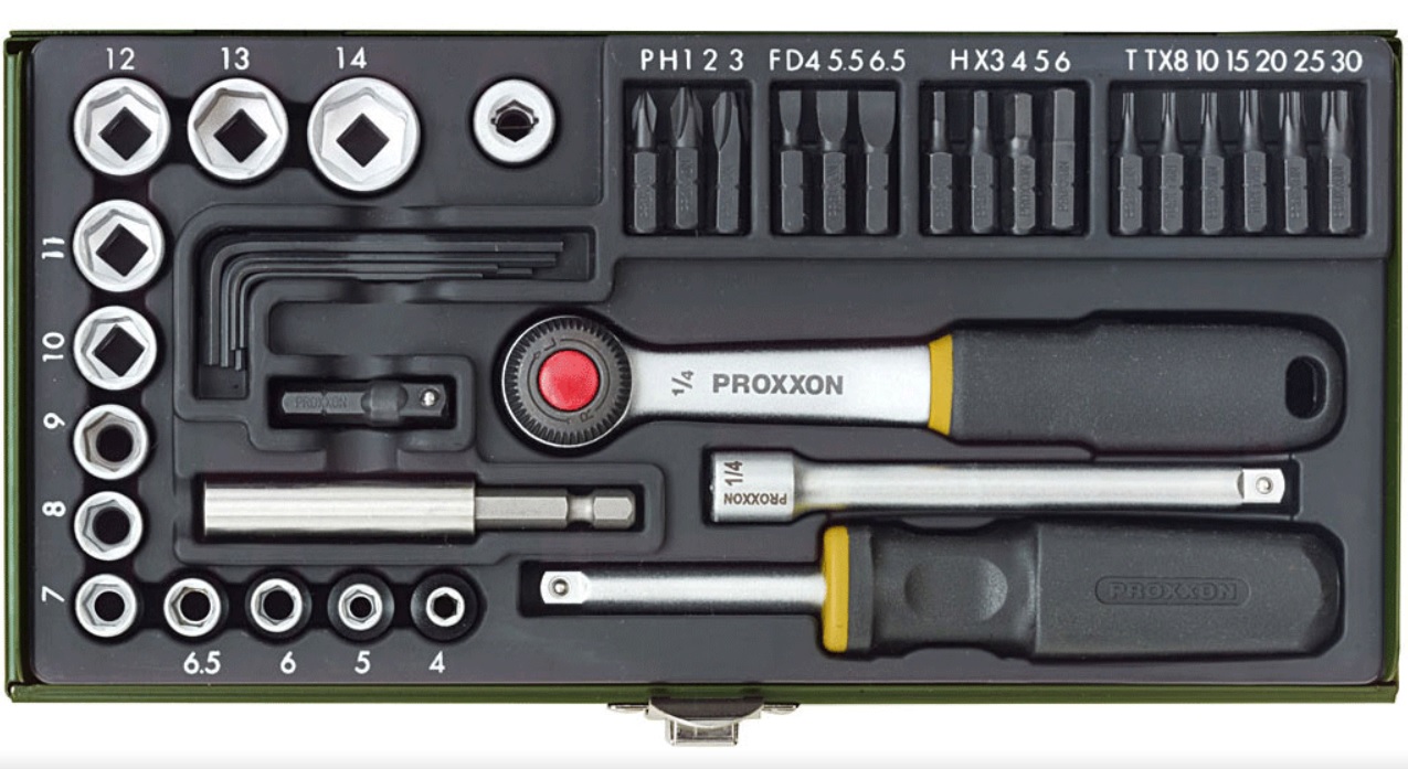 Ensemble d'outils Proxxon 1/4''; 39 unités