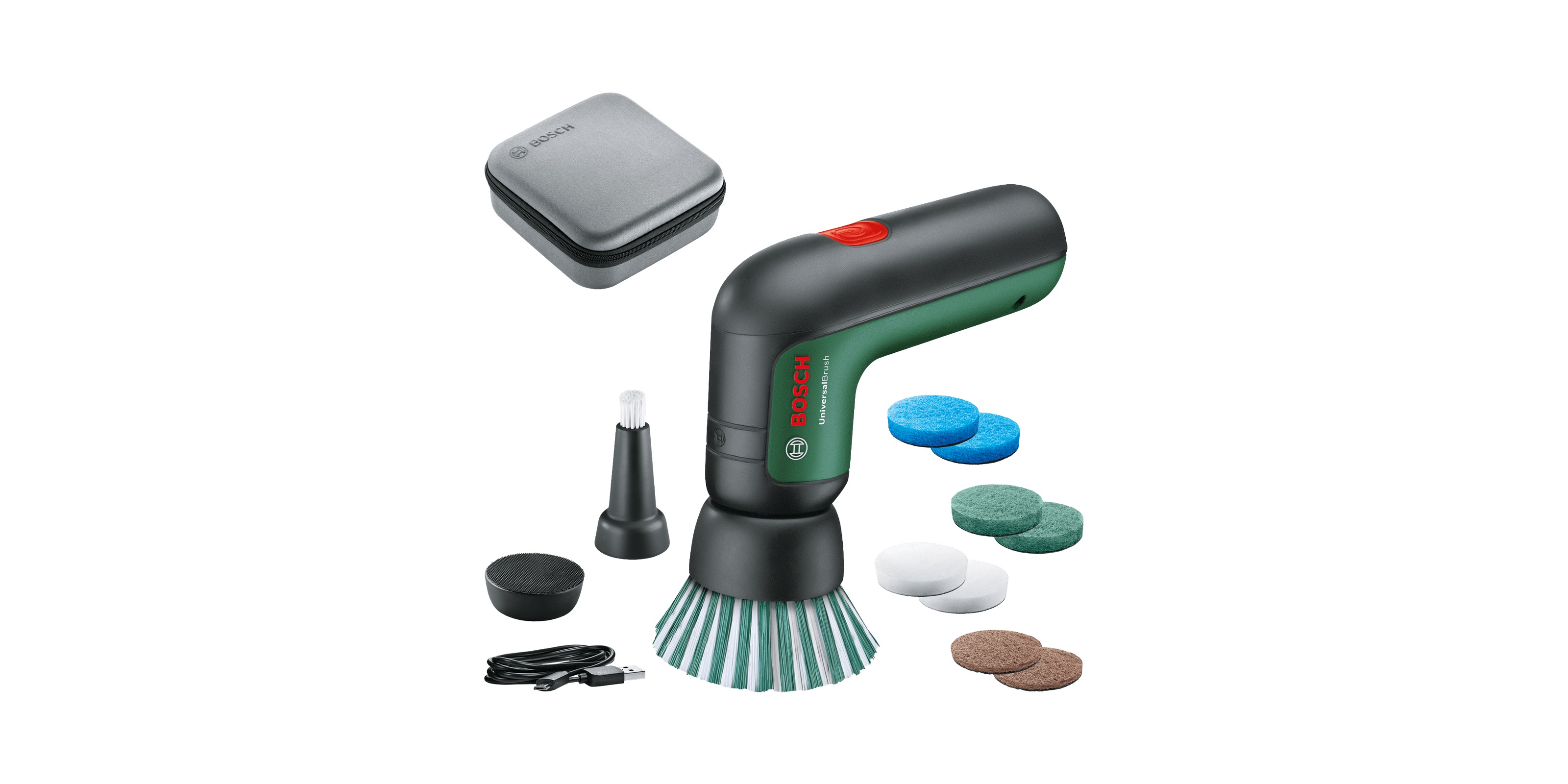 Brosse fine Bosch UniversalBrush; 3,6 V; 1x2,0 Ah accu. + Accessoires