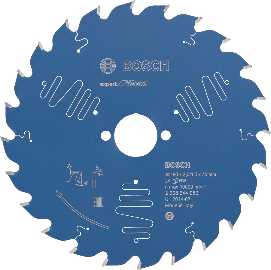 Scie circulaire Bosch 2608644083; 190x30 mm; Z24
