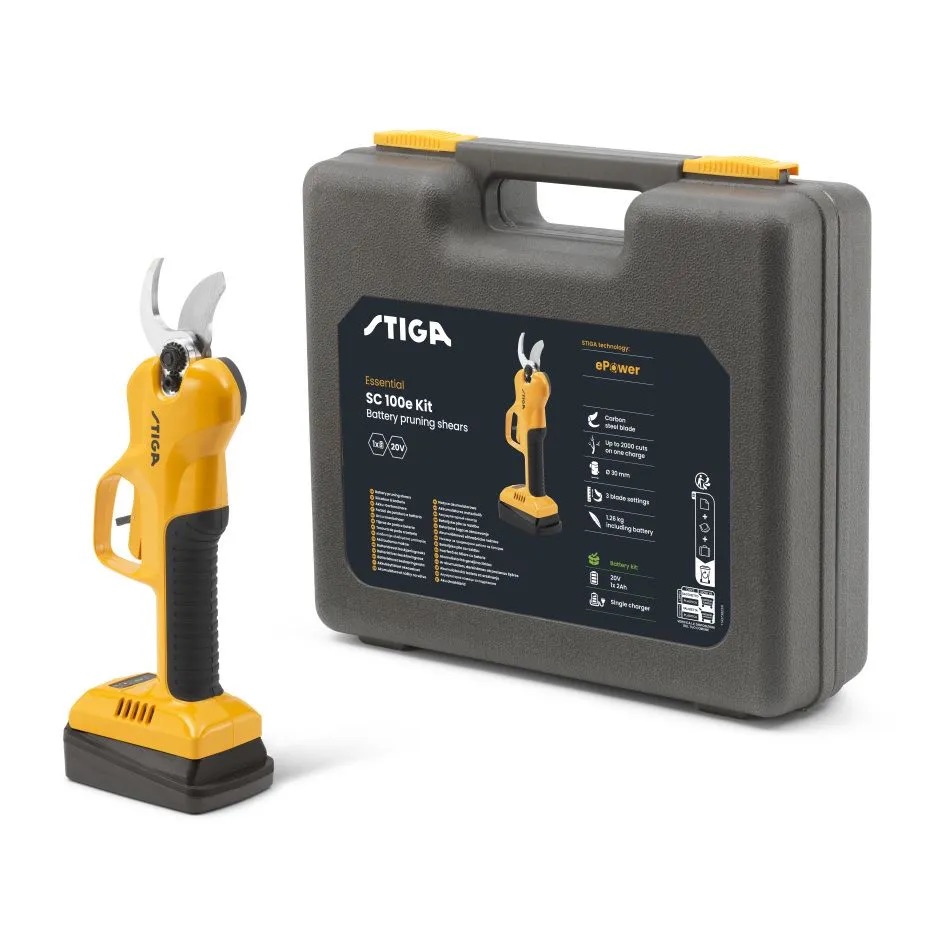 Sécateur Stiga SC 100e Kit; 20 V; 1x2,0 Ah accu.