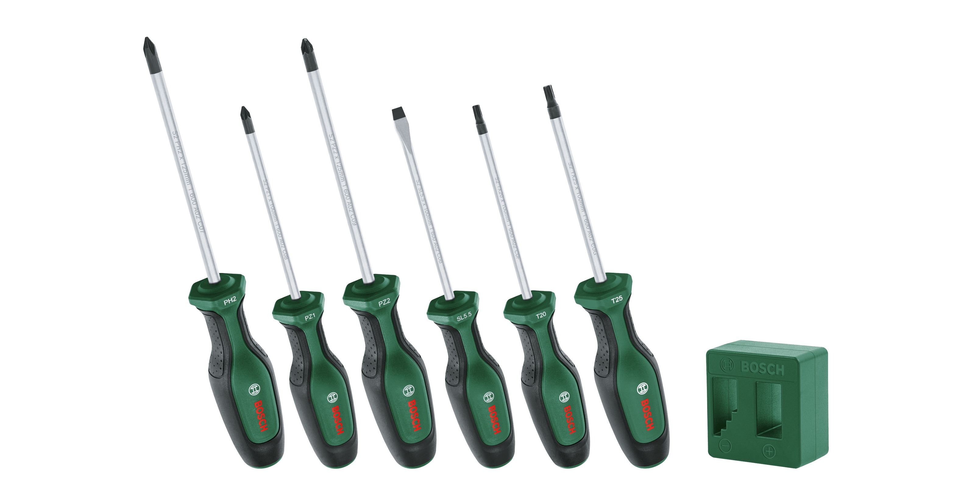 Ensemble de tournevis Bosch 1600A02W7L; 6 pcs + accessoire