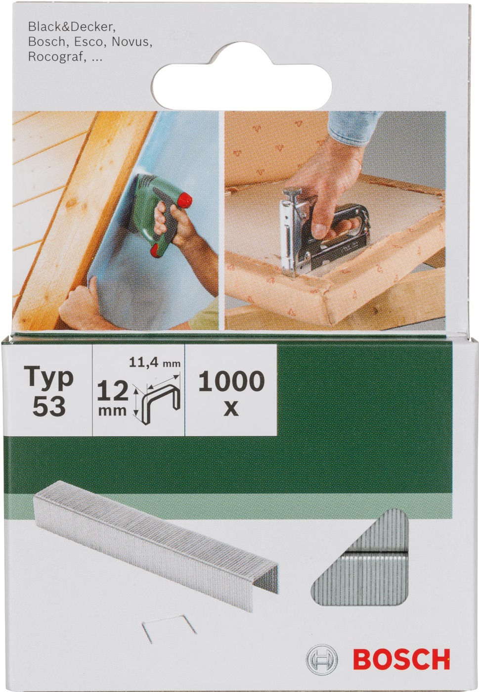 Agrafes Bosch 2609255822; 11,4x12 mm; 1000 pcs .; TYP 53