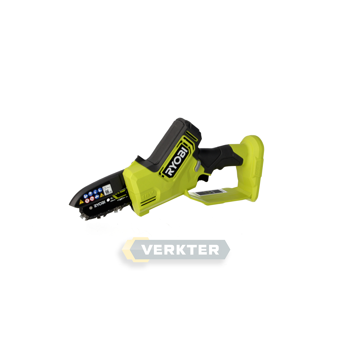 Tronçonneuse de branches Ryobi RY18PSX10A-0; 18 V; 10 cm rail de guidage (sans batterie...