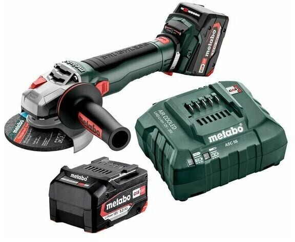 Meuleuse d'angle Metabo WB 18 LT BL 11-125 Quick; 18 V; 2x5,2 Ah accu.