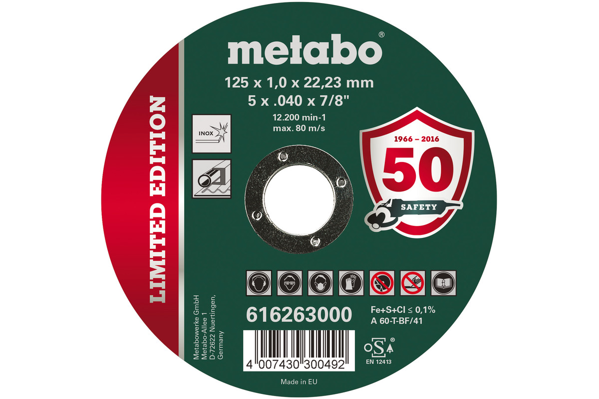 Disque abrasif Metabo Limited Edition A 60-T TF 41; 125x1 mm