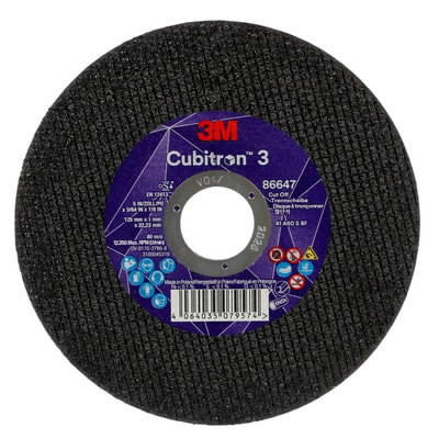 Disque abrasif 3M Cubitron 3 A60 S BF; 125x1 mm