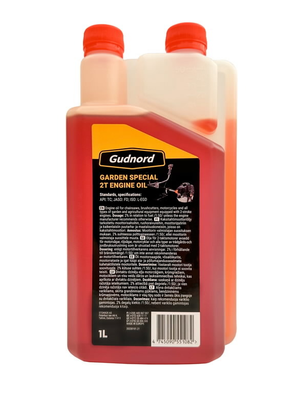 Huile pour moteurs à deux temps Gudnord Garden Special 2T; 1 l