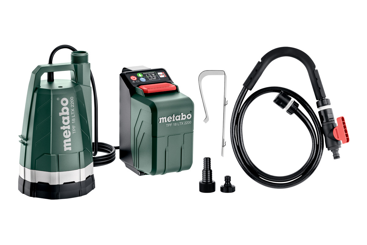 Pompe à eau Metabo TPF 18 LTX 2200; 18 V (sans batterie et chargeur)
