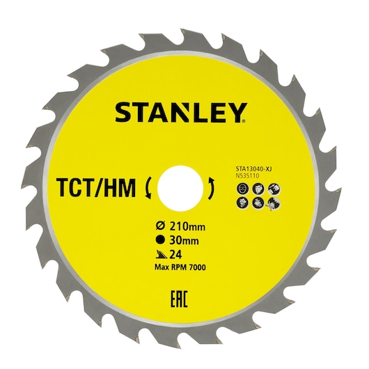 Scie circulaire Stanley STA13040-XJ; 210x30 mm; Z24