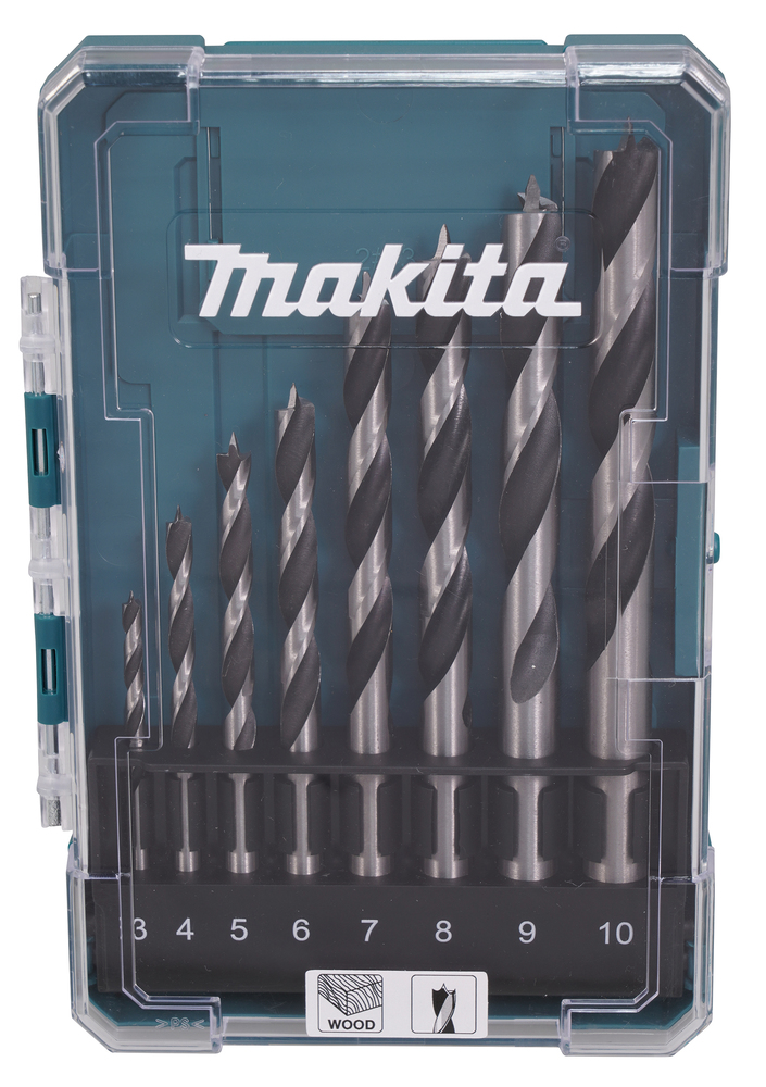 Jeu de forets à bois Makita D-77257; 3-10 mm; 8 unités