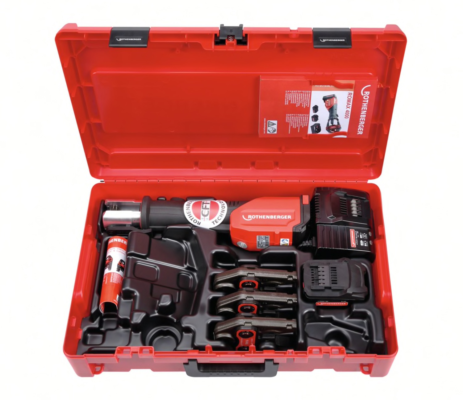 Presse hydraulique Rothenberger ROMAX 4000 Set U 16-25 mm; 18 V; 1x4,0 Ah accu.
