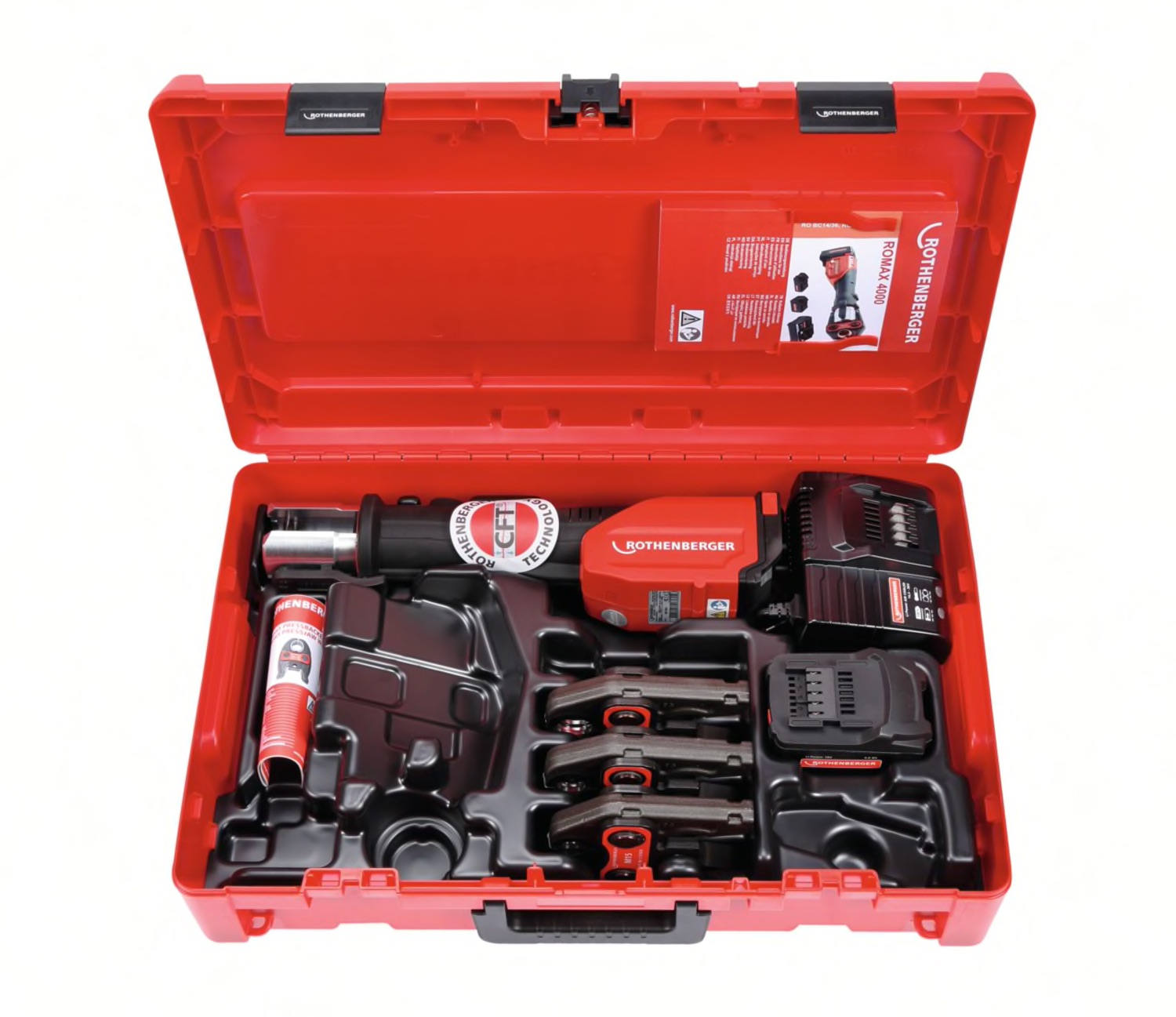 Presse hydraulique Rothenberger ROMAX 4000 Set M 15-28 mm; 18 V; 1x4,0 Ah accu.