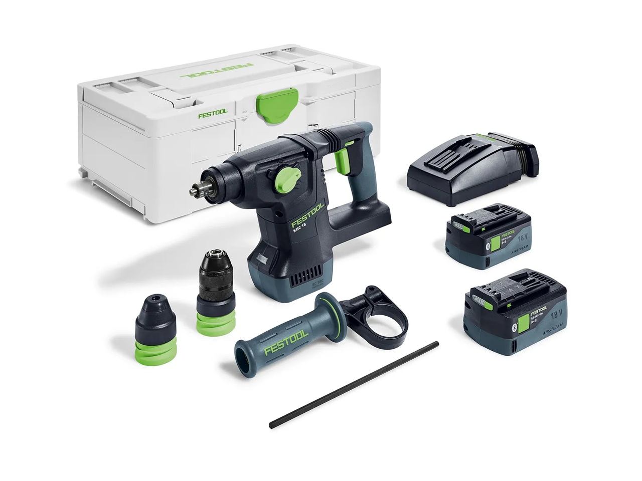 Marteau perforateur Festool KHC 18 5,0 EBI-Plus; 18 V; 2,6 J; SDS-plus; 2x5,0 Ah accu.
