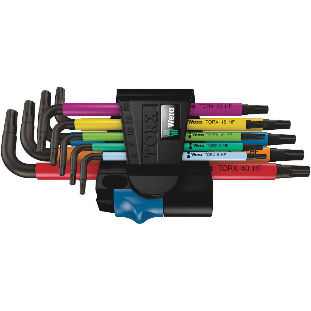 Clé hexagonale Wera 967/9 TX Multicolour HF 1; TX8-TX40; 9 unités