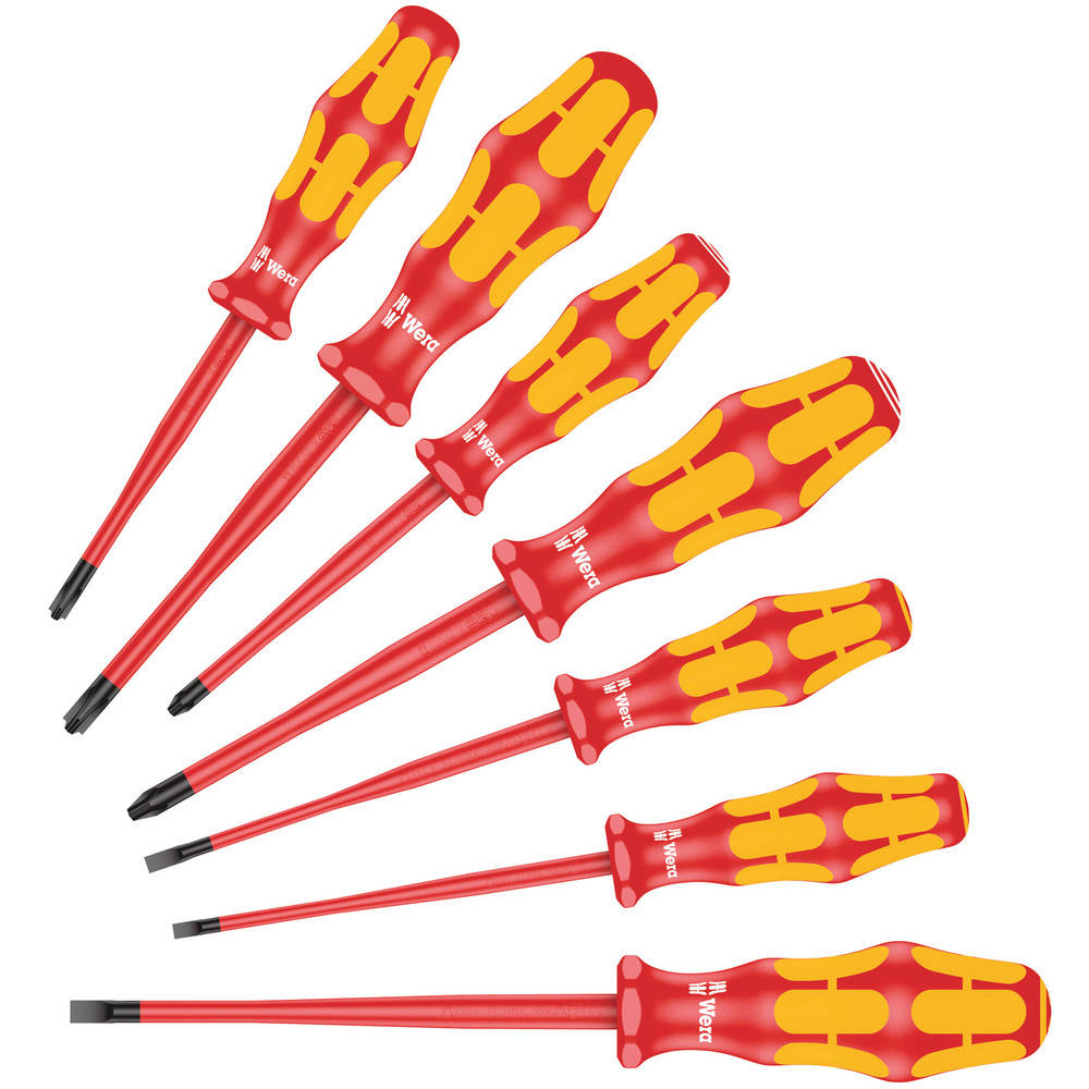 Ensemble de tournevis Wera 160 iSS/7 Kraftform Plus VDE; 7 unités