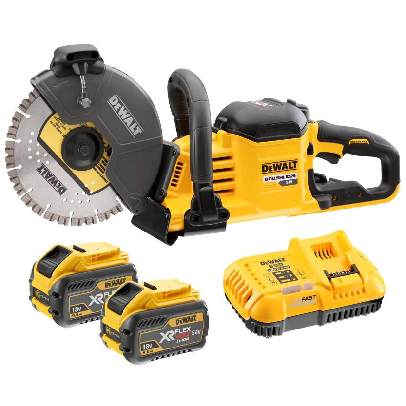 Coupe-béton DeWalt DCS691X2-QW; 54 V; 2x9,0 Ah accu.