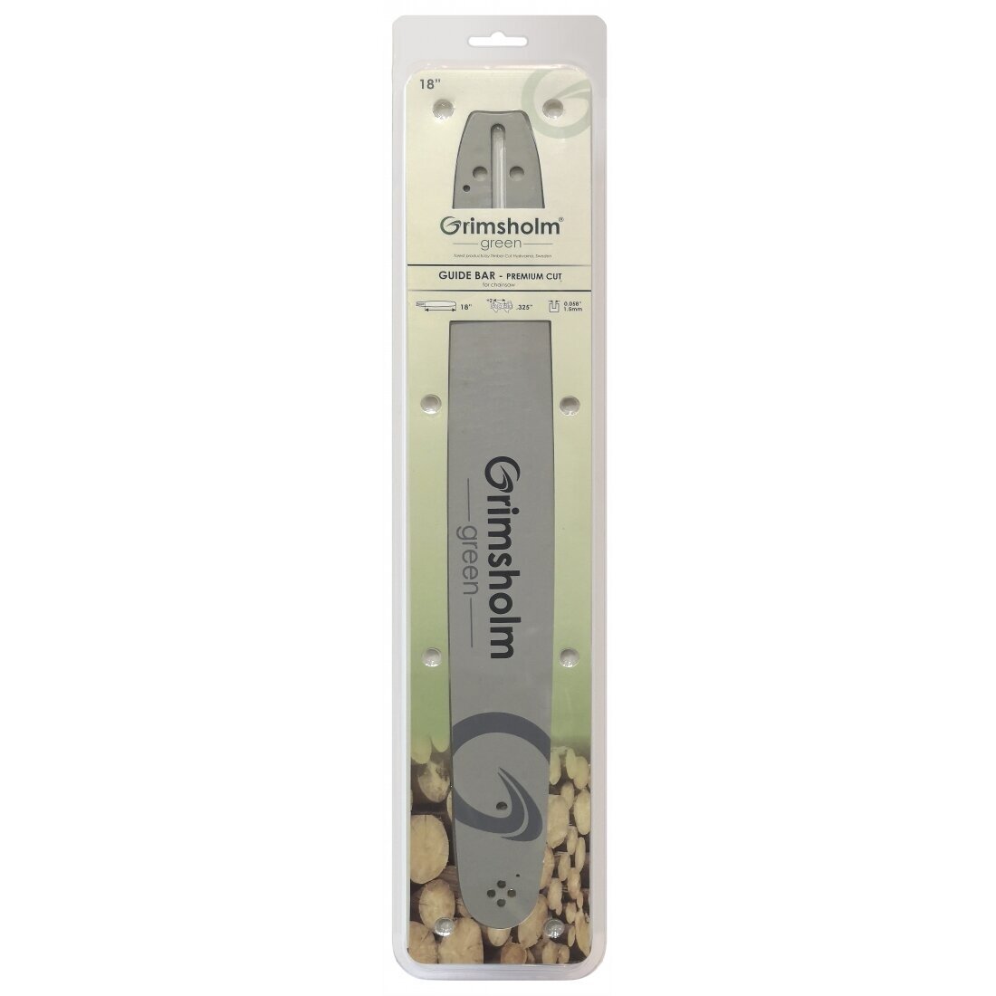 Rail de guidage pour tronçonneuse Grimsholm Premium Cut; 18''; 45 cm; .325''; 72; 1,5...