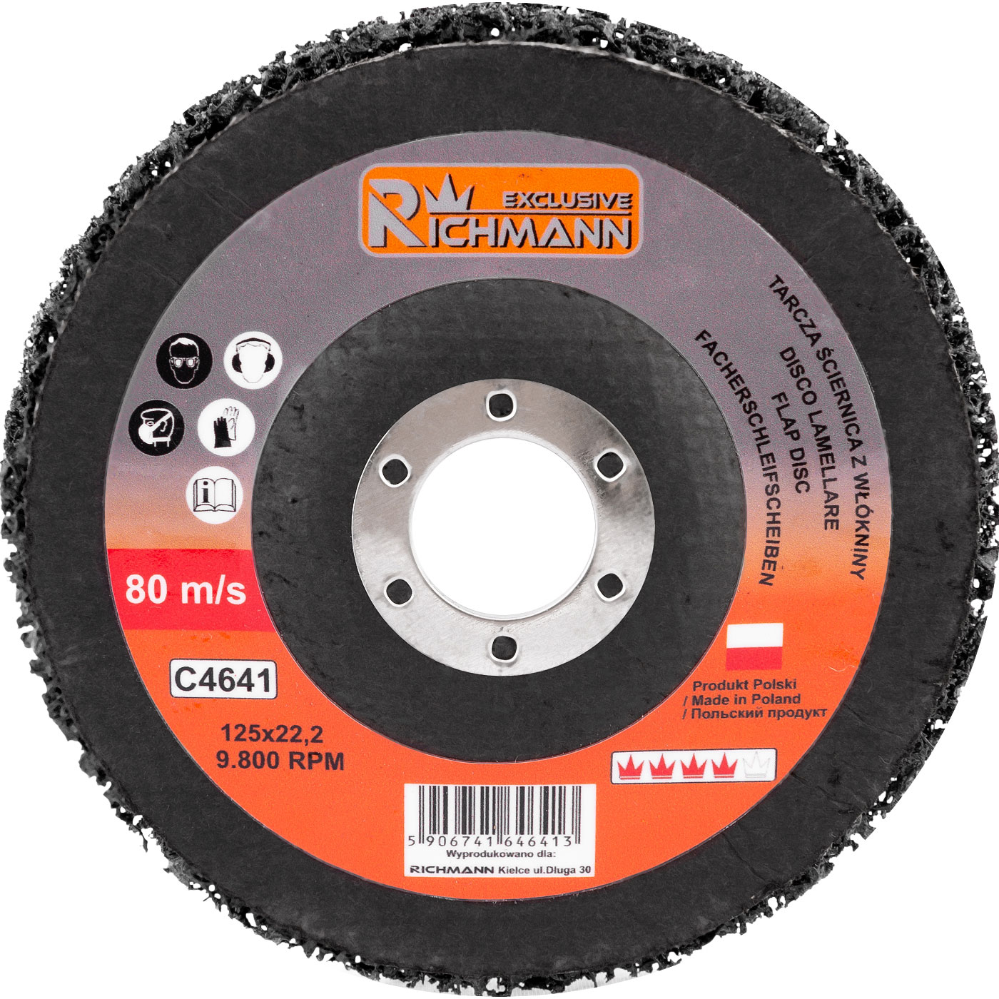 Disque à polir en feutre Richmann C4641; 125 mm