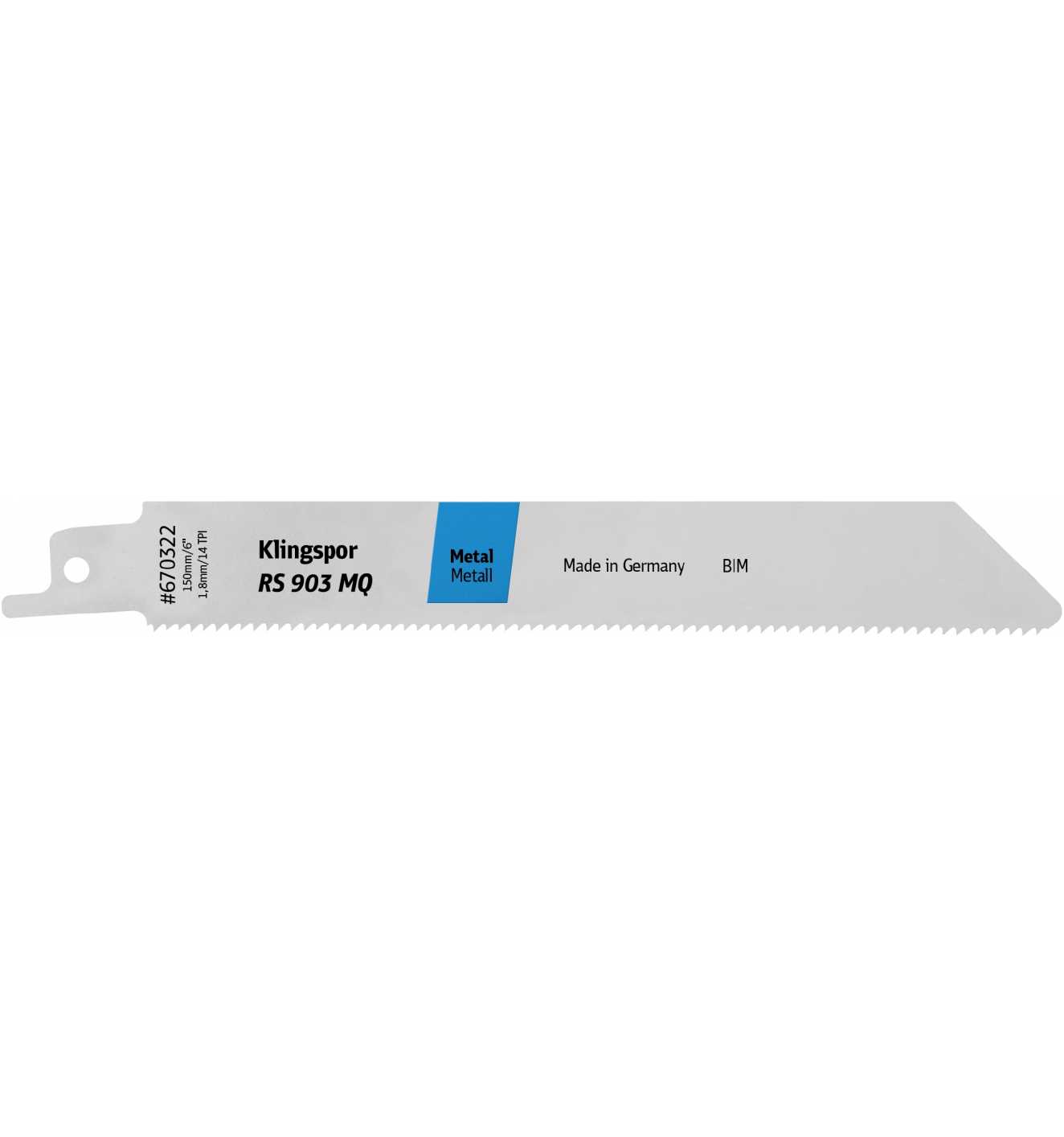 Lames scie sabre Klingspor 670322; 150 mm; 5 unités