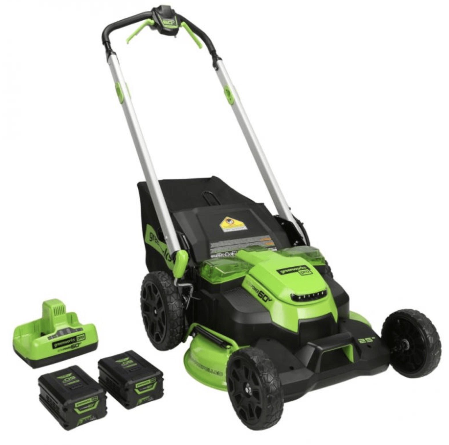 Tondeuse à gazon automotrice sans fil Greenworks GD60LM61K4X; 60 V; 2x4,0 Ah accu.