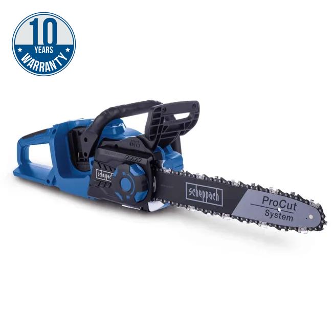 Tronçonneuse Scheppach BC-CS355Duo-X; 2x20 V; 35 cm rail de guidage (sans batterie et...