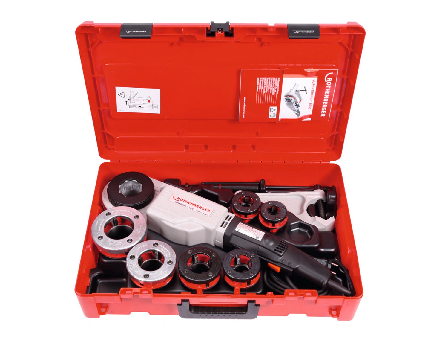 Enfileur électrique Rothenberger SUPERTRONIC 2000-Set; BSPT R,1/2-2''